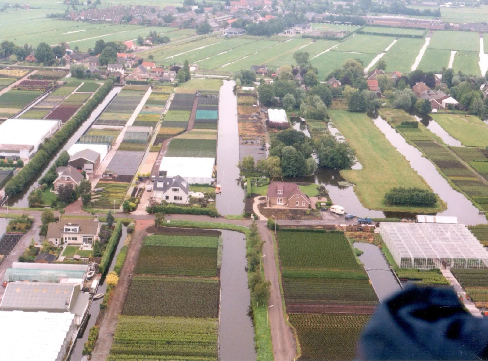 Historisch luchtbeeld van de kwekerij